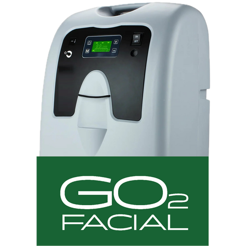 GO2 Facial Machine with logo banner