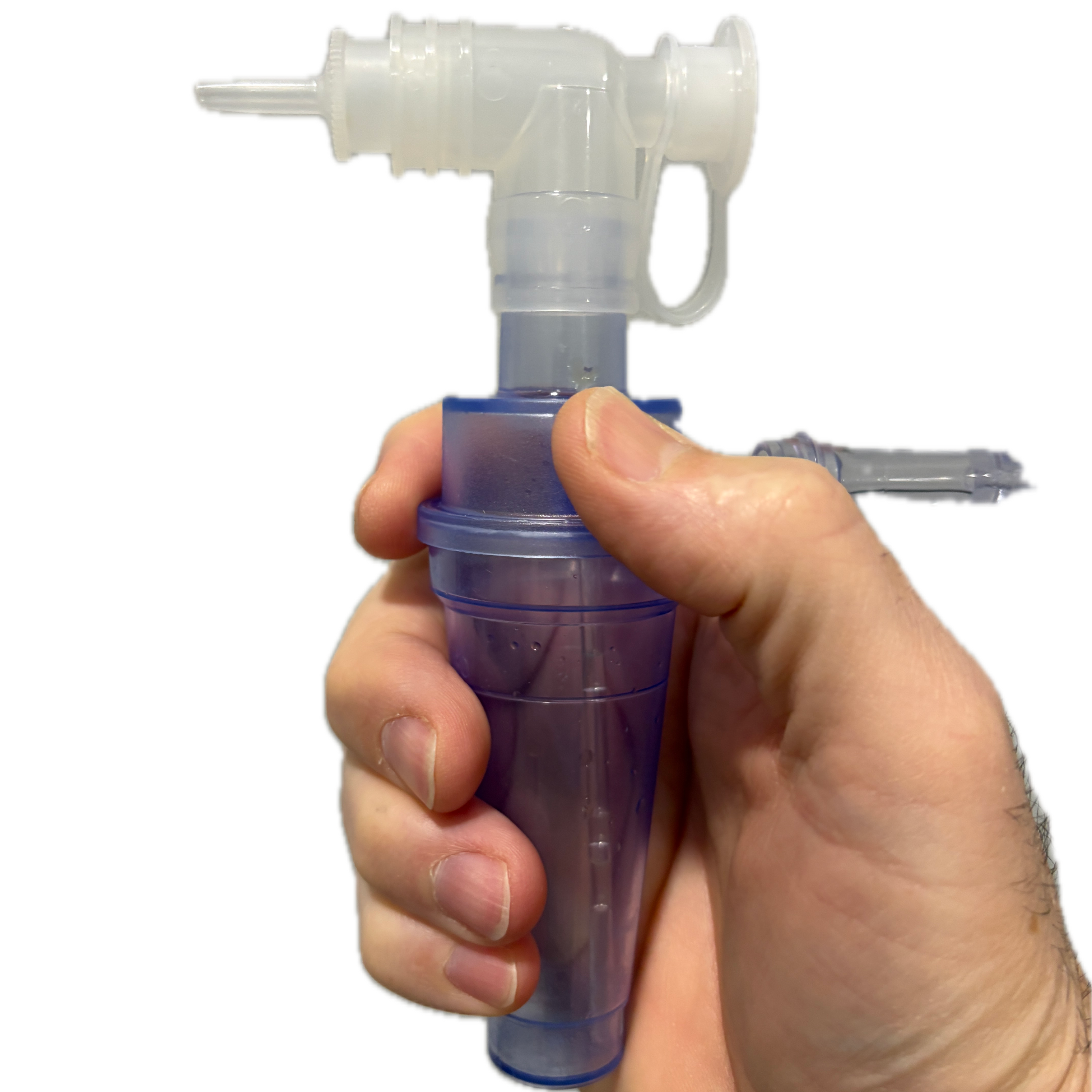 Hand holding complete hand piece