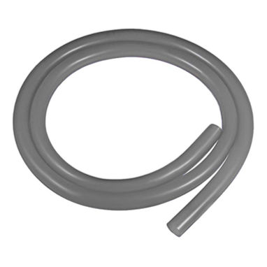 Gray silicone hose on a white background